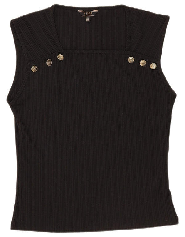 Женская блузка без рукавов Lipsy Top UK 18 XL, черный полиэстер