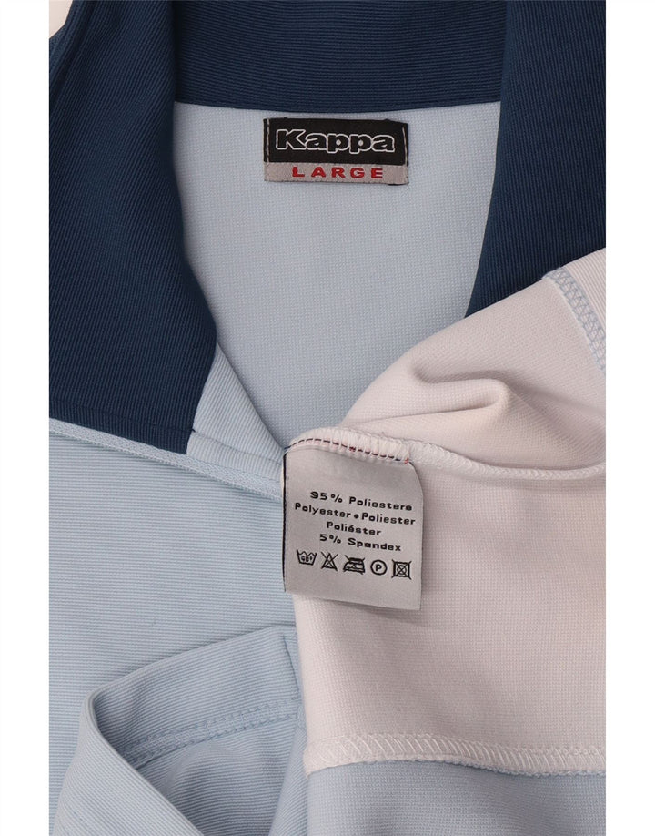 Женский спортивный костюм Kappa, верхняя куртка UK 16, большой синий полиэстер с цветными блоками