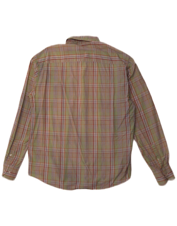 SERGIO TACCHINI Мужская рубашка большого размера из хлопка в зеленую клетку