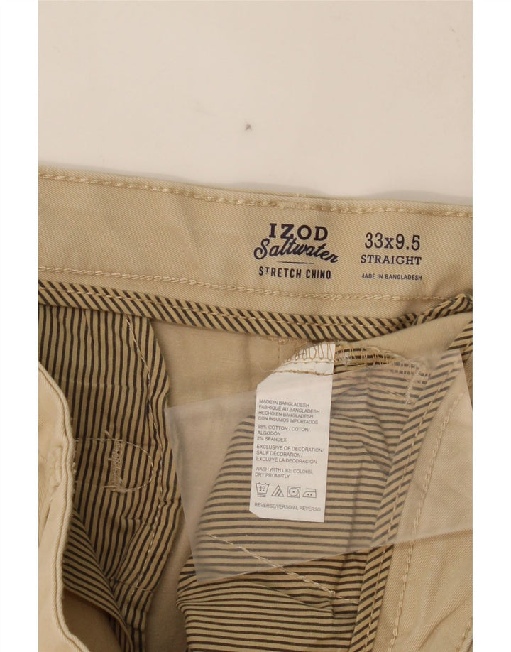 IZOD Mens Salt Water Chino Shorts W33 Medium  Beige Cotton Vintage Izod and Second-Hand Izod from Messina Hembry 