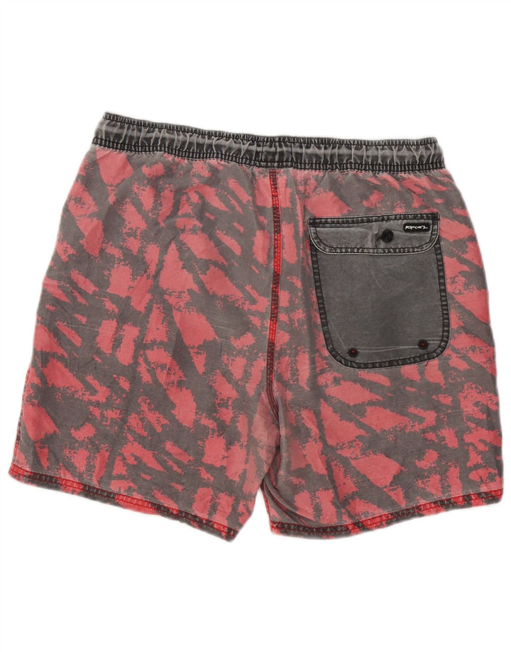 Мужские шорты для плавания Rip Curl с абстрактным узором, средний красный полиэстер