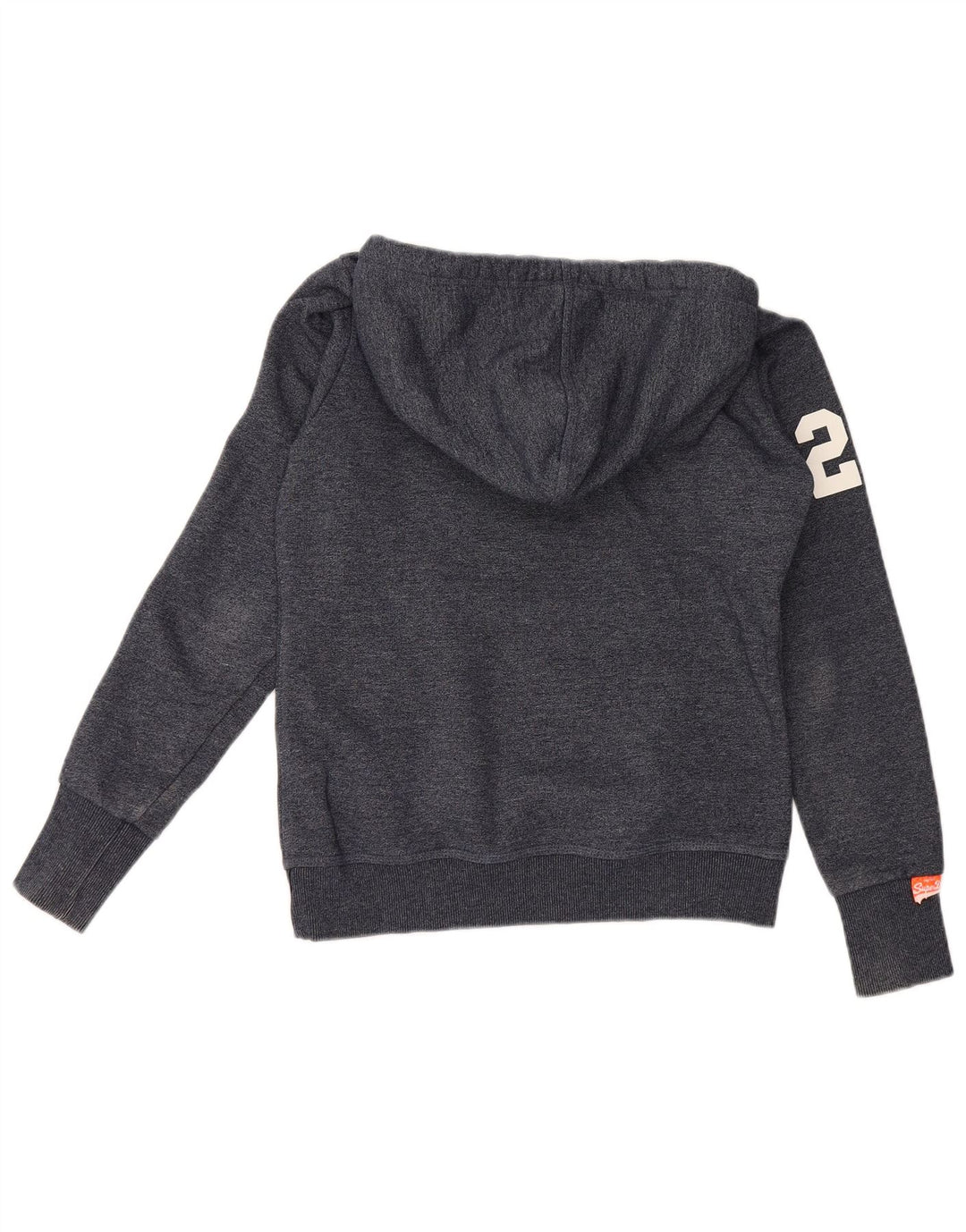 Мужской джемпер с капюшоном Superdry, темно-синий, хлопковый, с рисунком