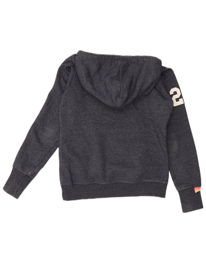Мужской джемпер с капюшоном Superdry, темно-синий, хлопковый, с рисунком
