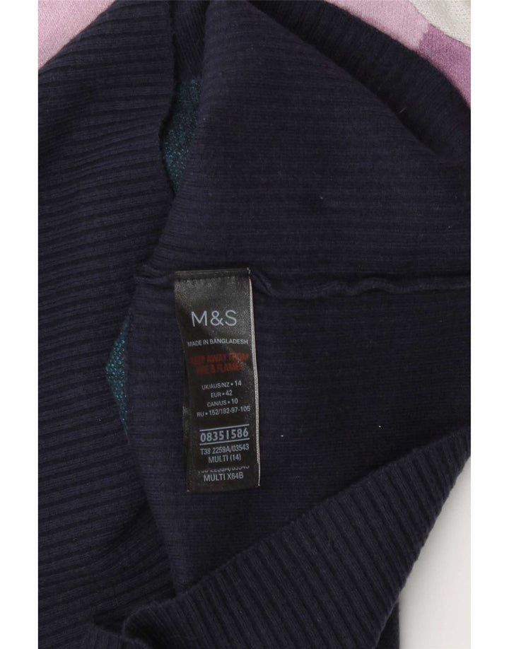 Женский джемпер с высоким воротником Marks & Spencer, Великобритания, 14, большой, разноцветный