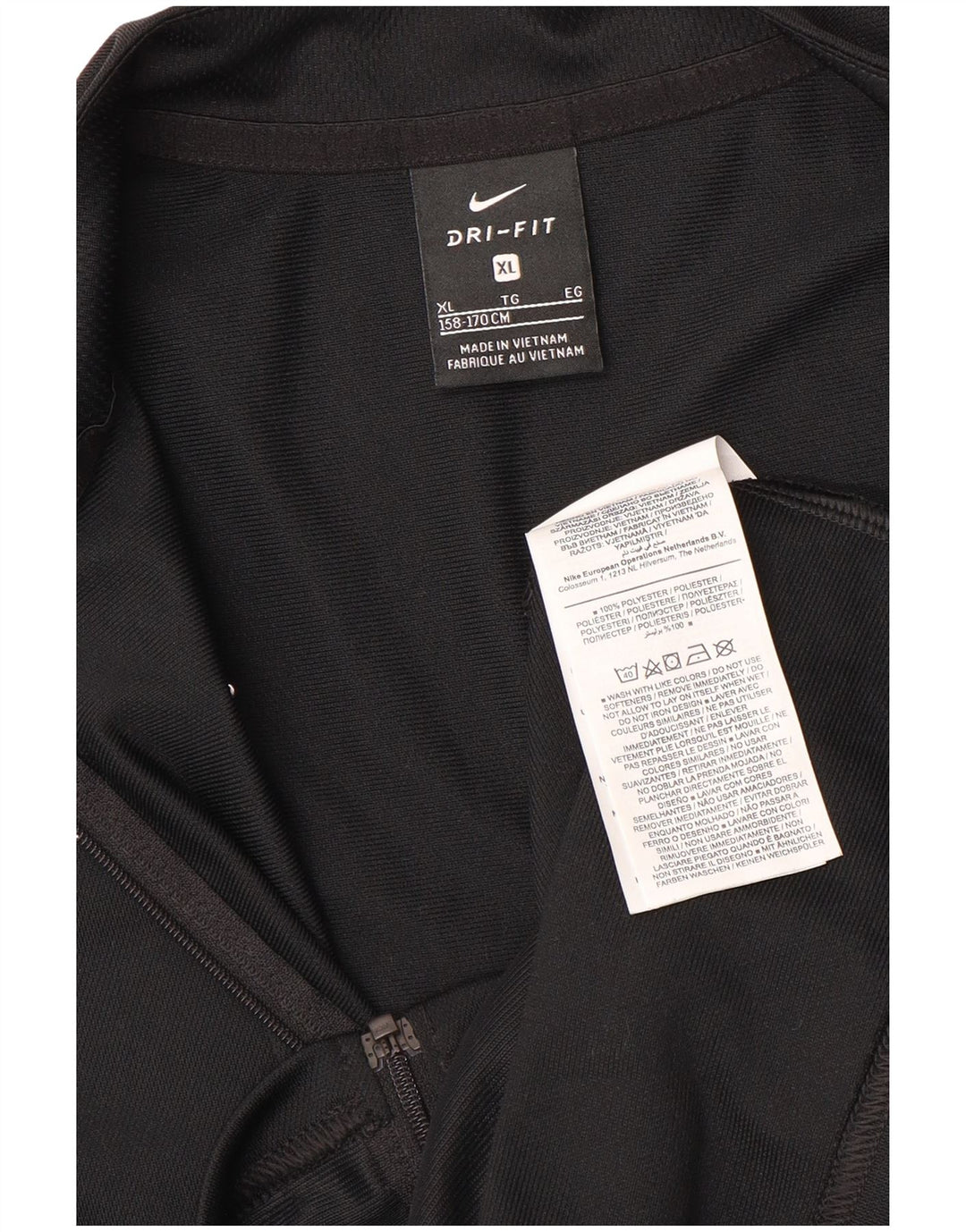 Спортивный костюм NIKE для мальчиков Dri Fit, верхняя куртка, 13–14 лет, размер XL, черный полиэстер