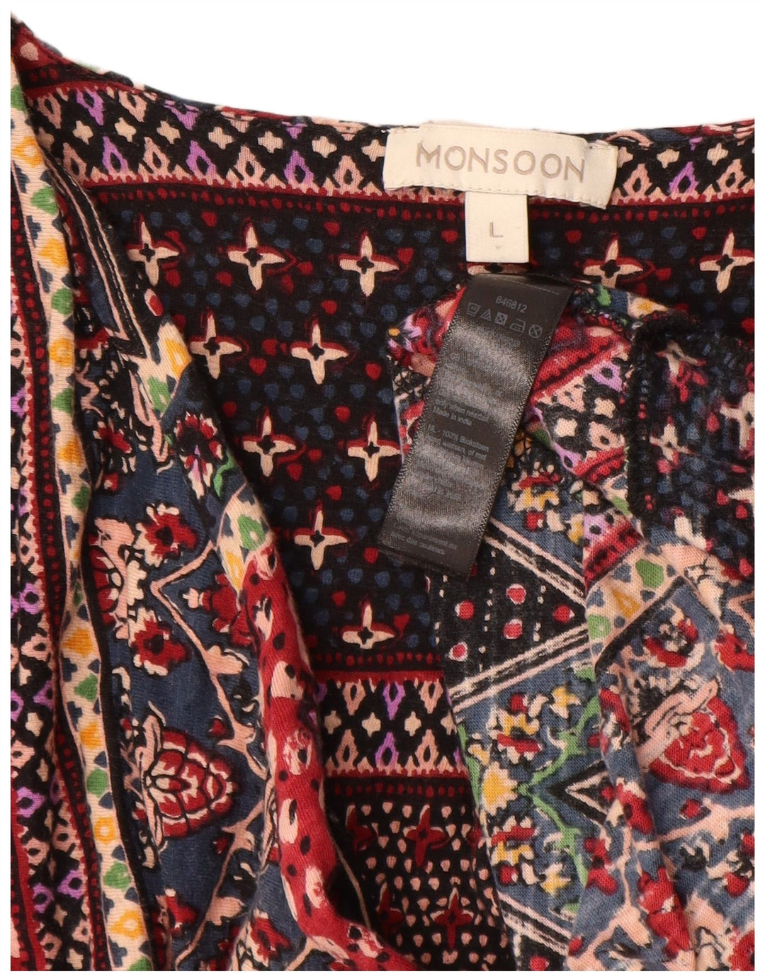 Женское асимметричное платье Monsoon UK 16, большой разноцветный хлопок с цветочным принтом
