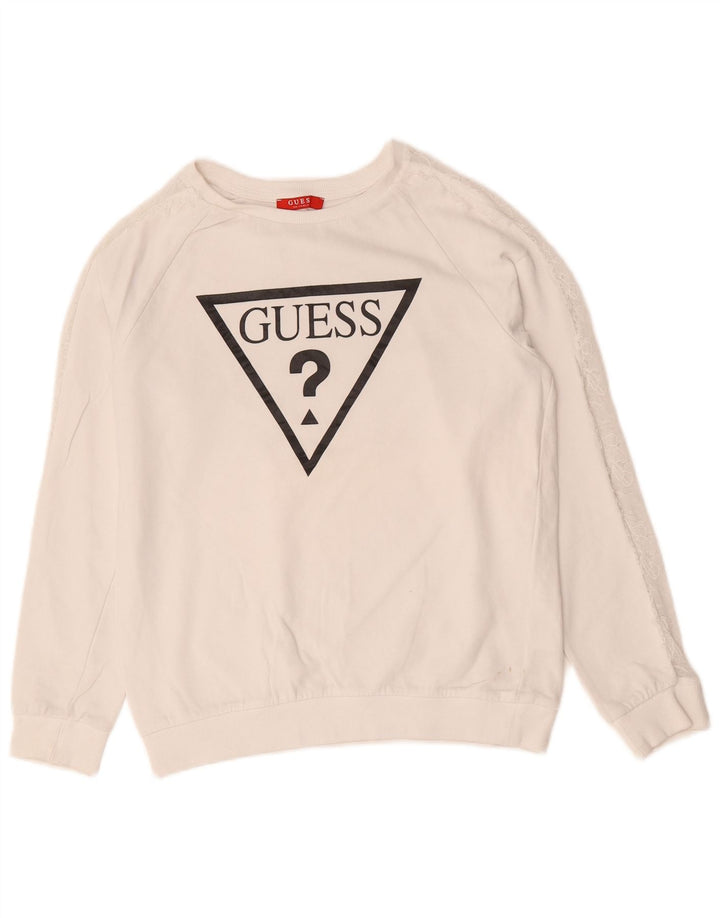 Женский свитер Guess с рисунком UK 8, маленький белый полиамид
