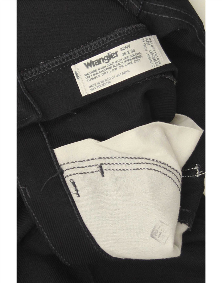 Мужские повседневные брюки Wrangler Bootcut W36 L30 темно-синие из полиэстера
