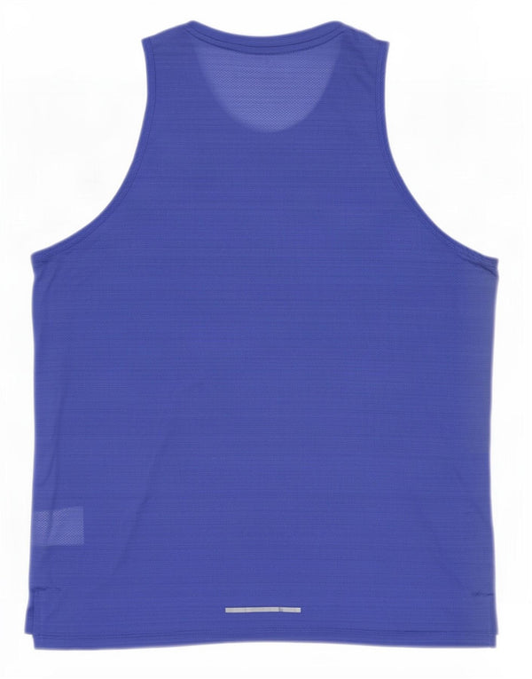 Мужской жилет Nike Dri Fit, большой синий полиэстер в тонкую полоску