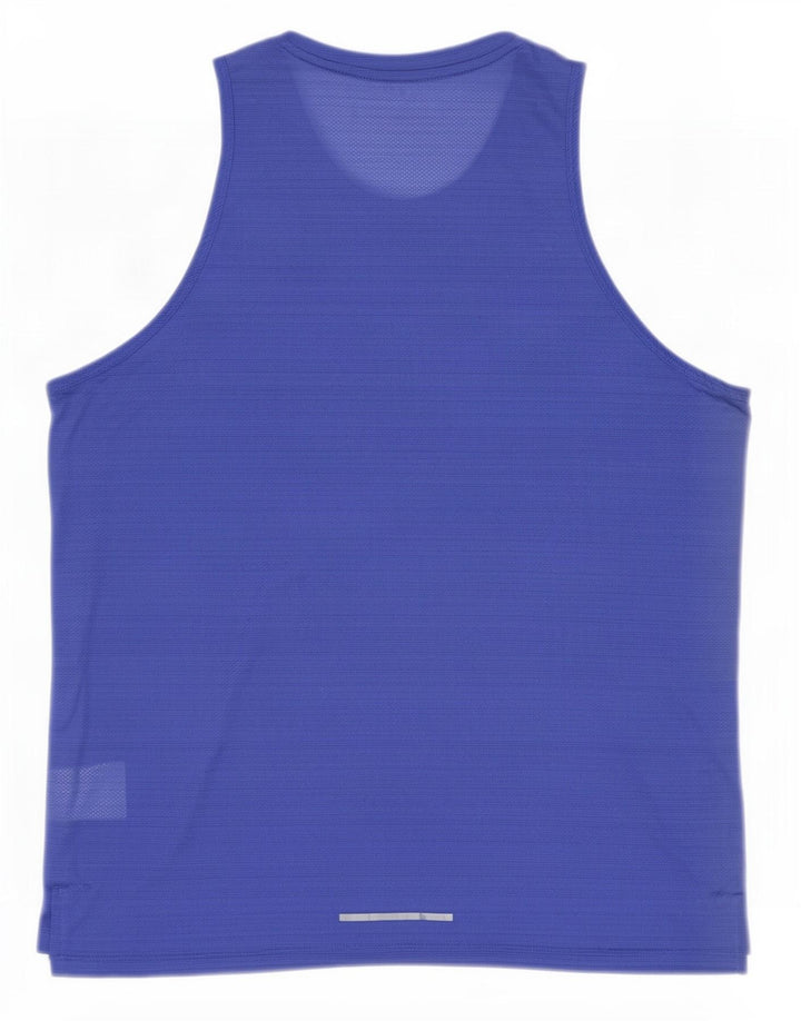 Мужской жилет Nike Dri Fit, большой синий полиэстер в тонкую полоску