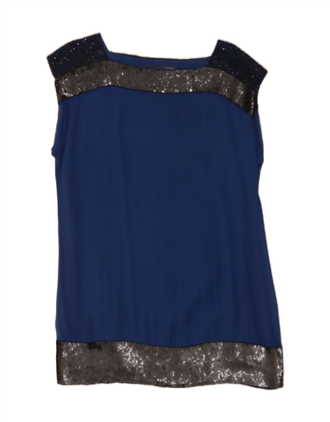 FRENCH CONNECTION Womens Sheath Dress UK 12 Medium Navy Blue Colourblock Vintage French Connection and Second-Hand French Connection from Messina Hembry 
