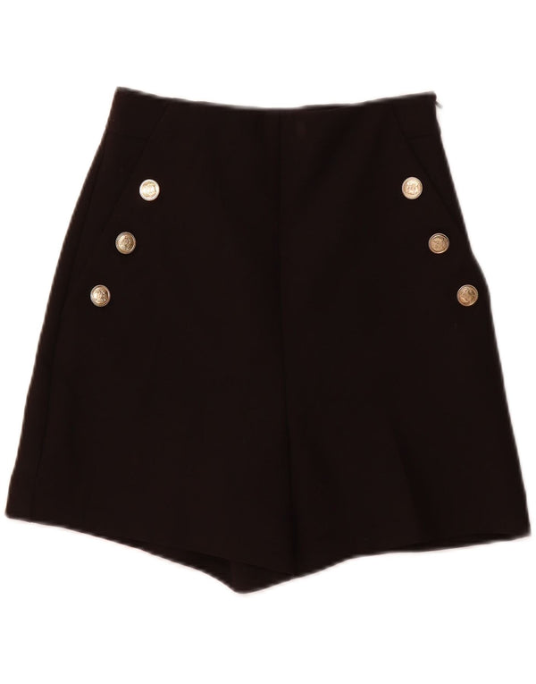 MASSIMO DUTTI Womens Chino Shorts EU 34 2XS W24 Black Polyester