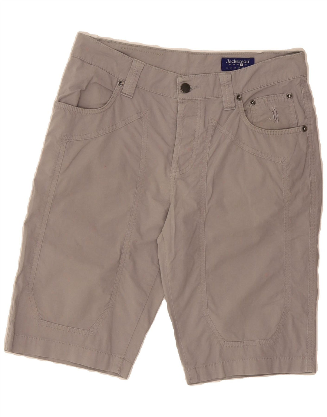 JECKERSON Mens Casual Shorts W31 Medium Grey Cotton Vintage Jeckerson and Second-Hand Jeckerson from Messina Hembry 