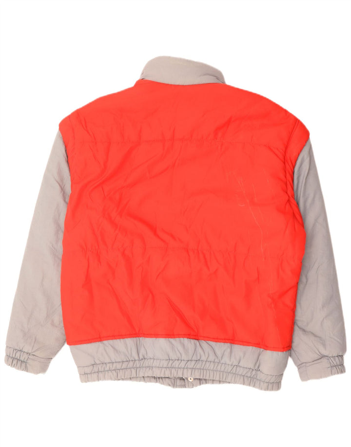Мужская стеганая куртка Carrera UK 40, большая красная, полиамид с цветными блоками