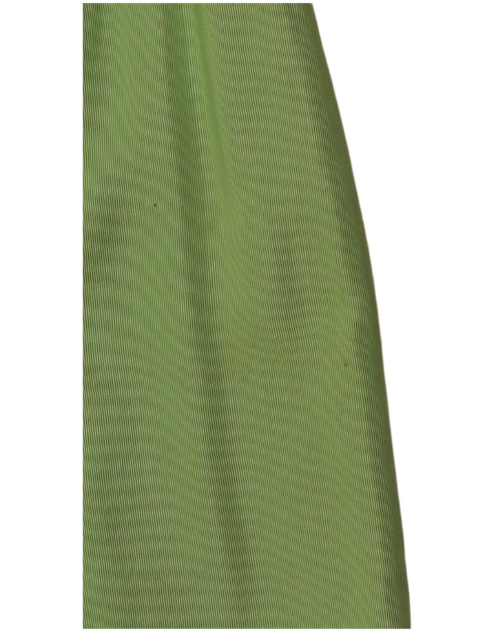 ВИНТАЖНАЯ женская юбка-карандаш IT 46, большая W30, зеленая, хлопок в тонкую полоску