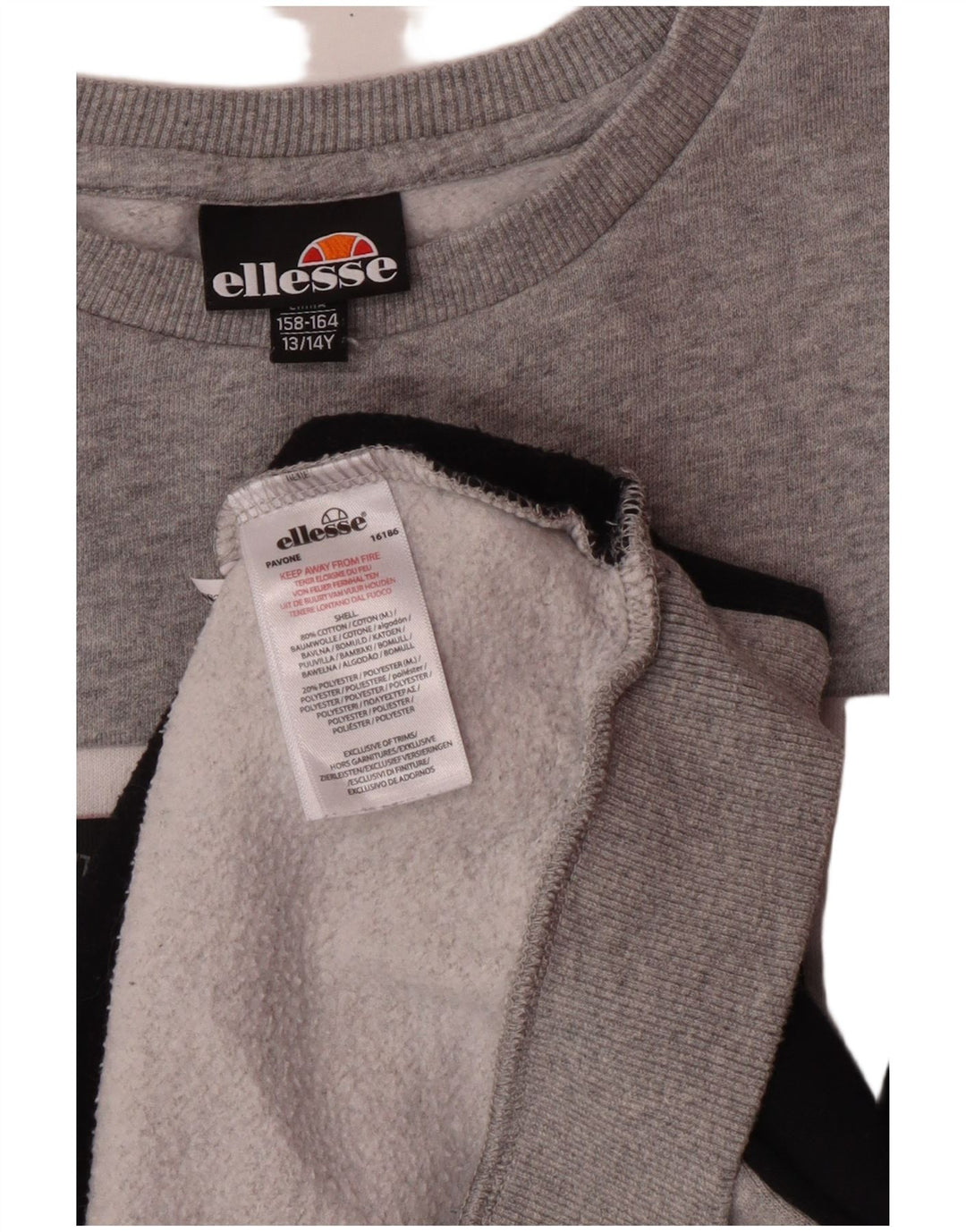 Джемпер с рисунком Ellesse для мальчиков 13-14 лет, разноцветный