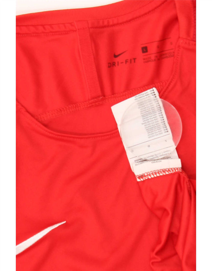 Мужская футболка Nike Dri Fit, большой красный полиэстер
