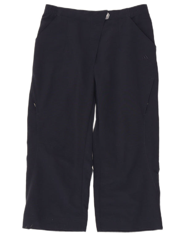 Женские широкие брюки-капри Adidas UK 8 Small W28 L20 Темно-синие