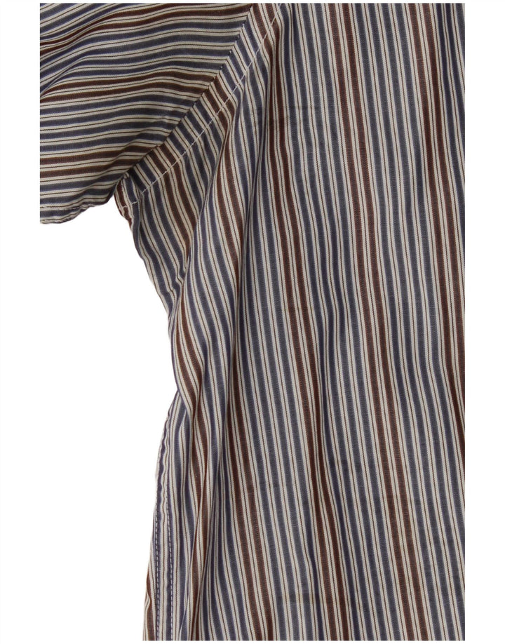 Мужская рубашка Massimo Dutti, размер 40, средний синий в полоску