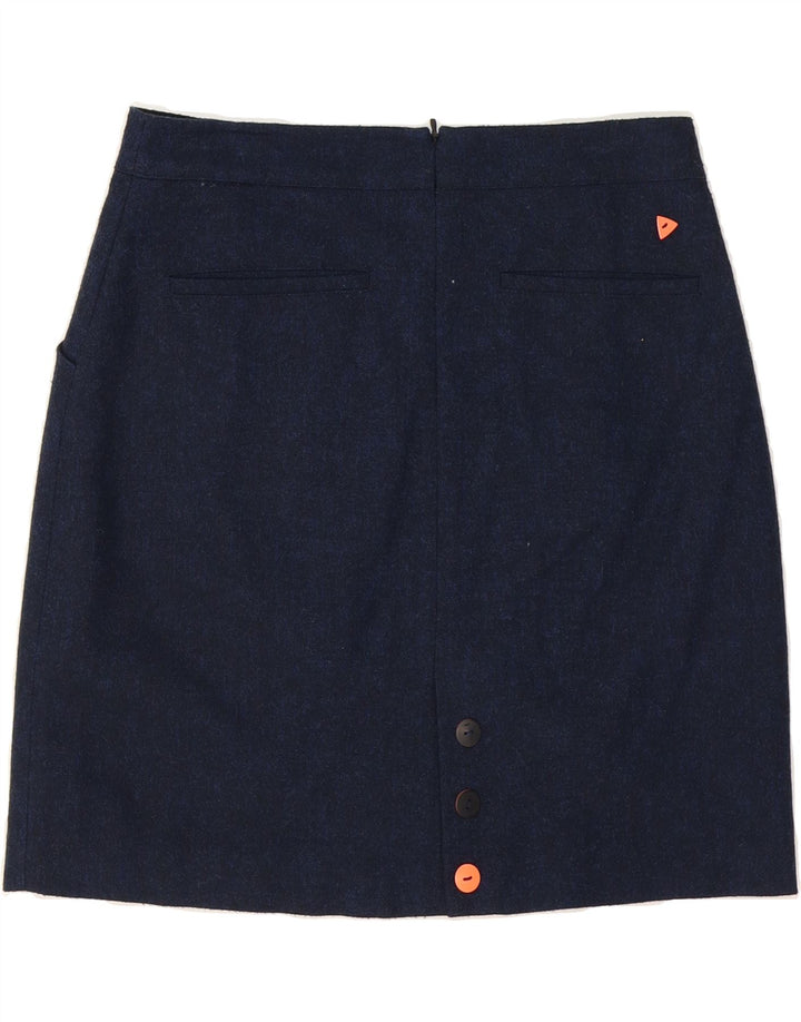 SKUNKFUNK Womens Pencil Skirt US 2 XS W30  Navy Blue Polyester Vintage Skunkfunk and Second-Hand Skunkfunk from Messina Hembry 