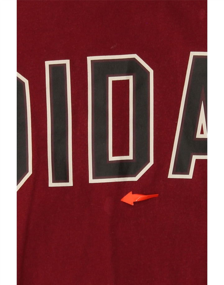 Женская футболка с рисунком ADIDAS Top UK Small 10 Burgundy Colourblock
