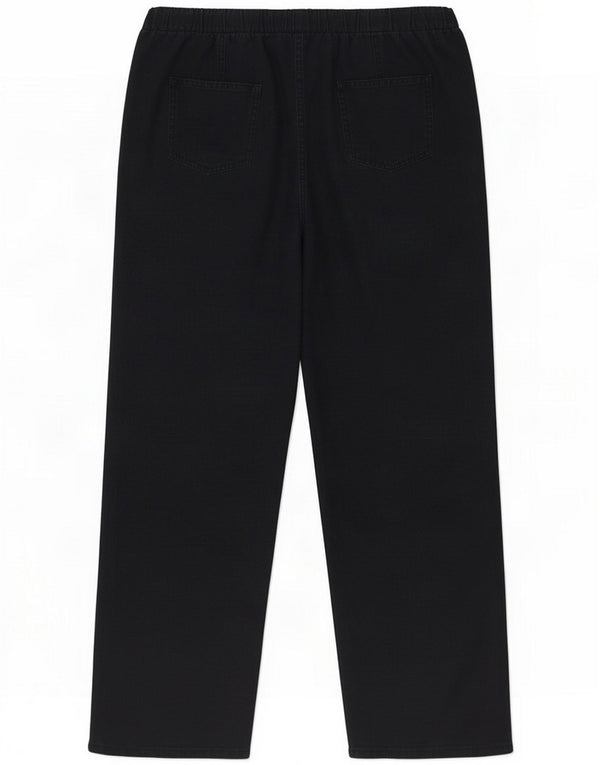 Marks & Spencer Womens Wide Leg Casual Trousers UK 14 Large W34 L29 Black