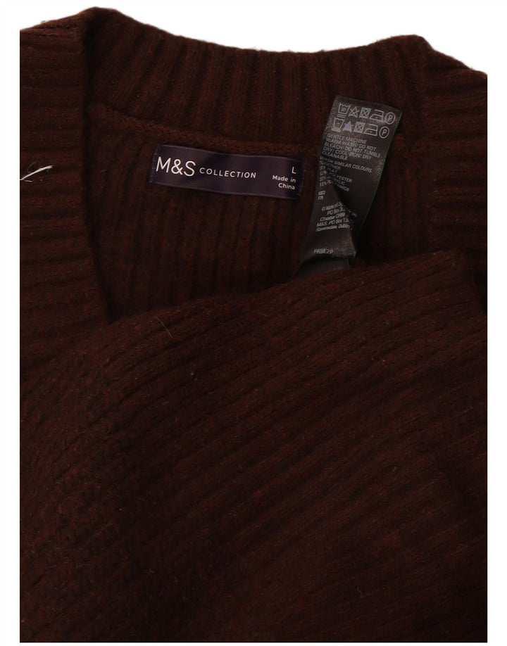 Женская майка без рукавов Marks & Spencer UK 16, большой коричневый полиэстер