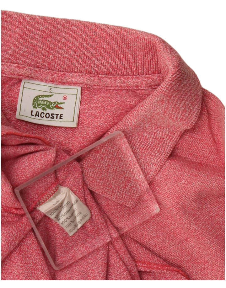 Мужская рубашка-поло Lacoste, размер 5, большая розовая, хлопок
