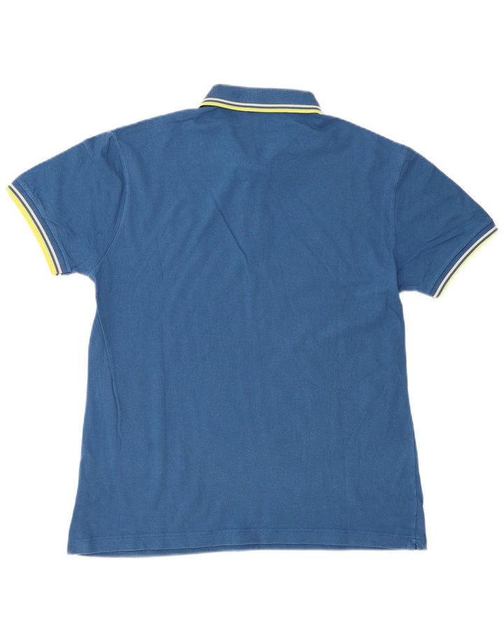 Мужская легкая и эластичная рубашка-поло Fred Perry, большая синяя хлопковая ткань