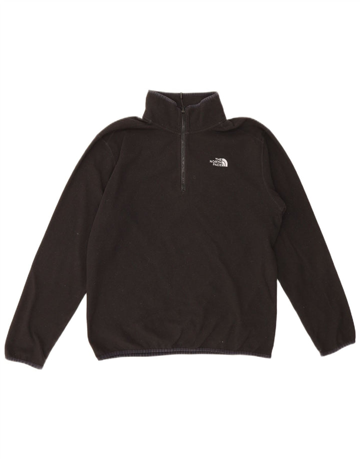 Мужской флисовый джемпер с воротником на молнии The North Face, средний черный, полиэстер
