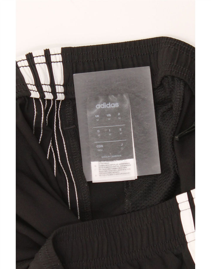 Мужские спортивные шорты Adidas среднего размера из полиэстера черного цвета