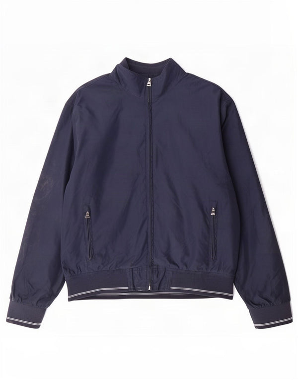 Marks & Spencer Mens Regular Fit Bomber Jacket UK 38 Medium Navy Blue