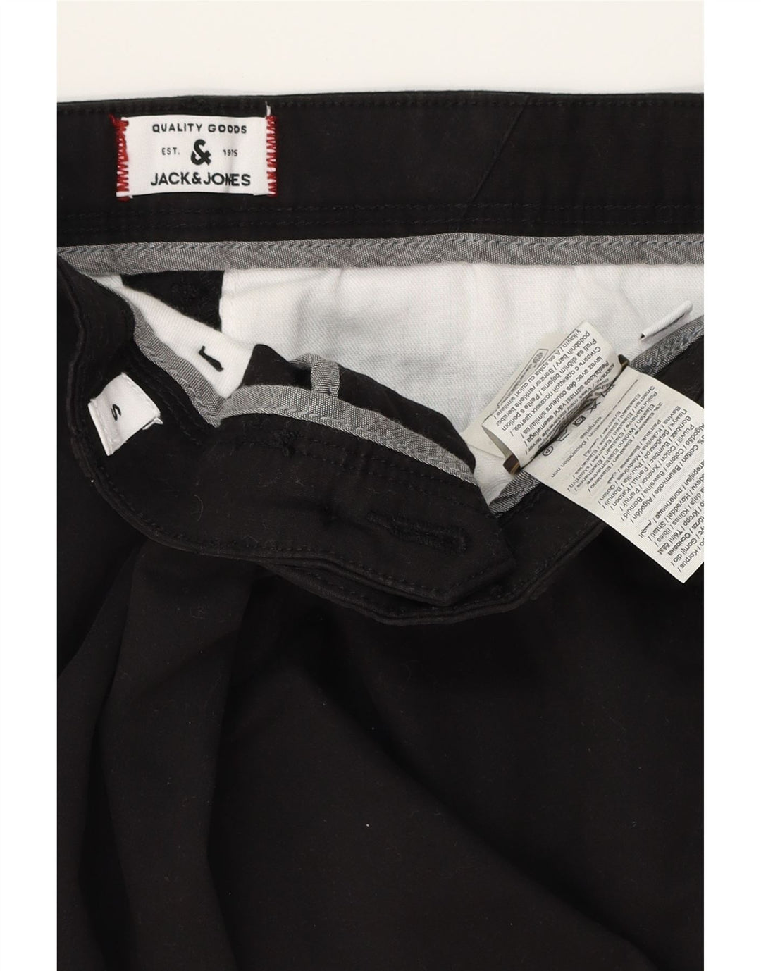 Мужские шорты чинос Jack & Jones, маленькие, черные, хлопковые, W29