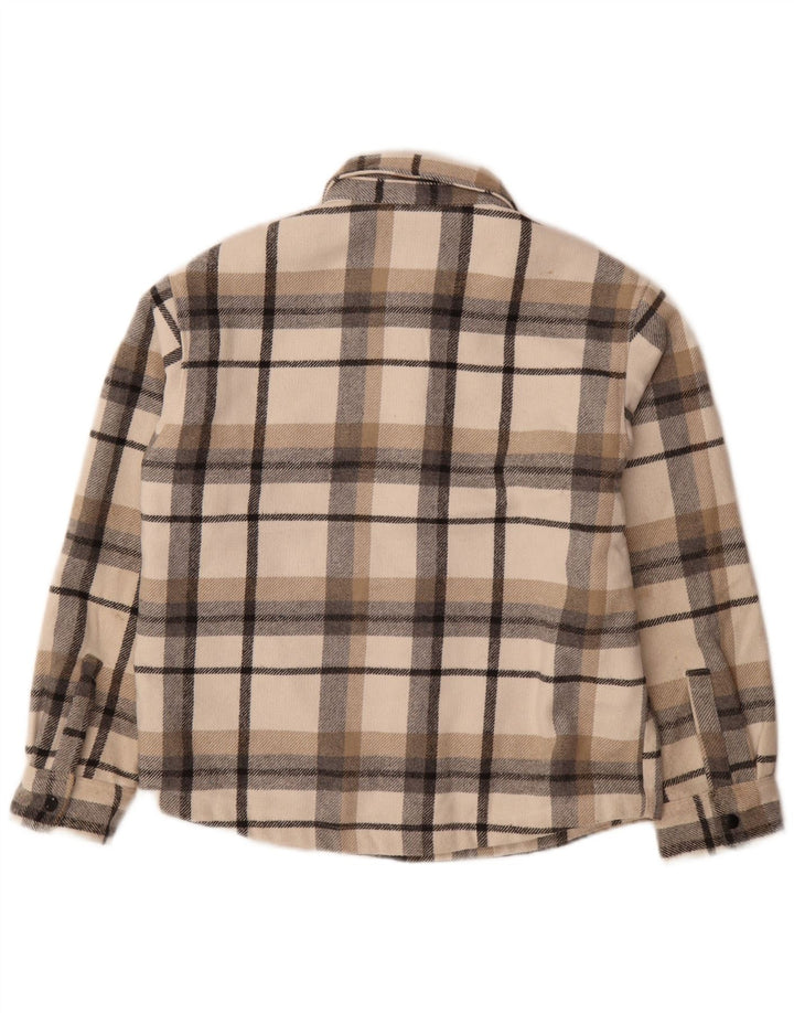 Фланелевая рубашка Zara для мальчиков Lumberjack, 11–12 лет, бежевый полиэстер в клетку