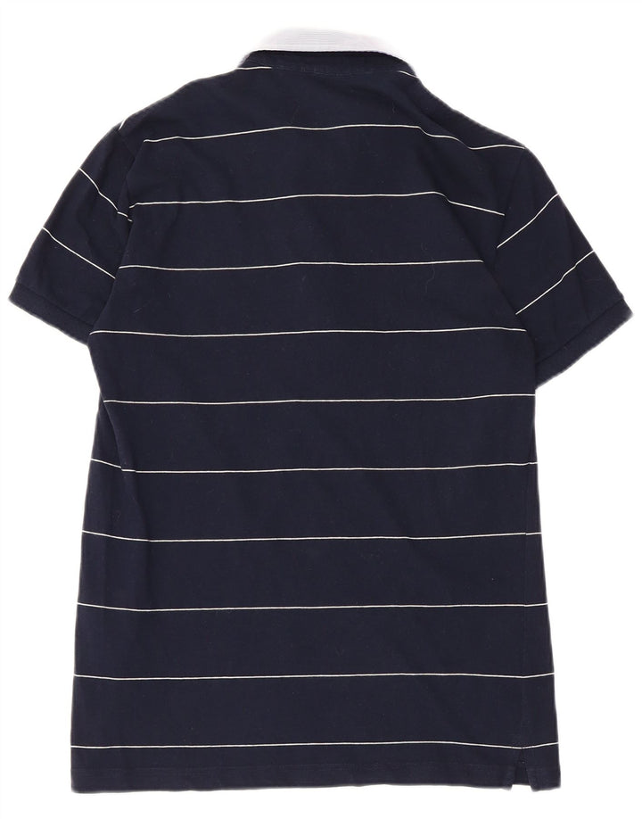 Мужская рубашка-поло Fred Perry среднего размера, темно-синяя полоска, хлопок