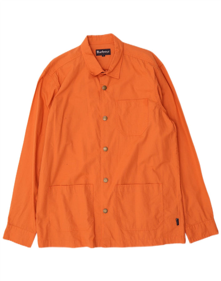 Мужская куртка Barbour UK 40, большая оранжевая, хлопок