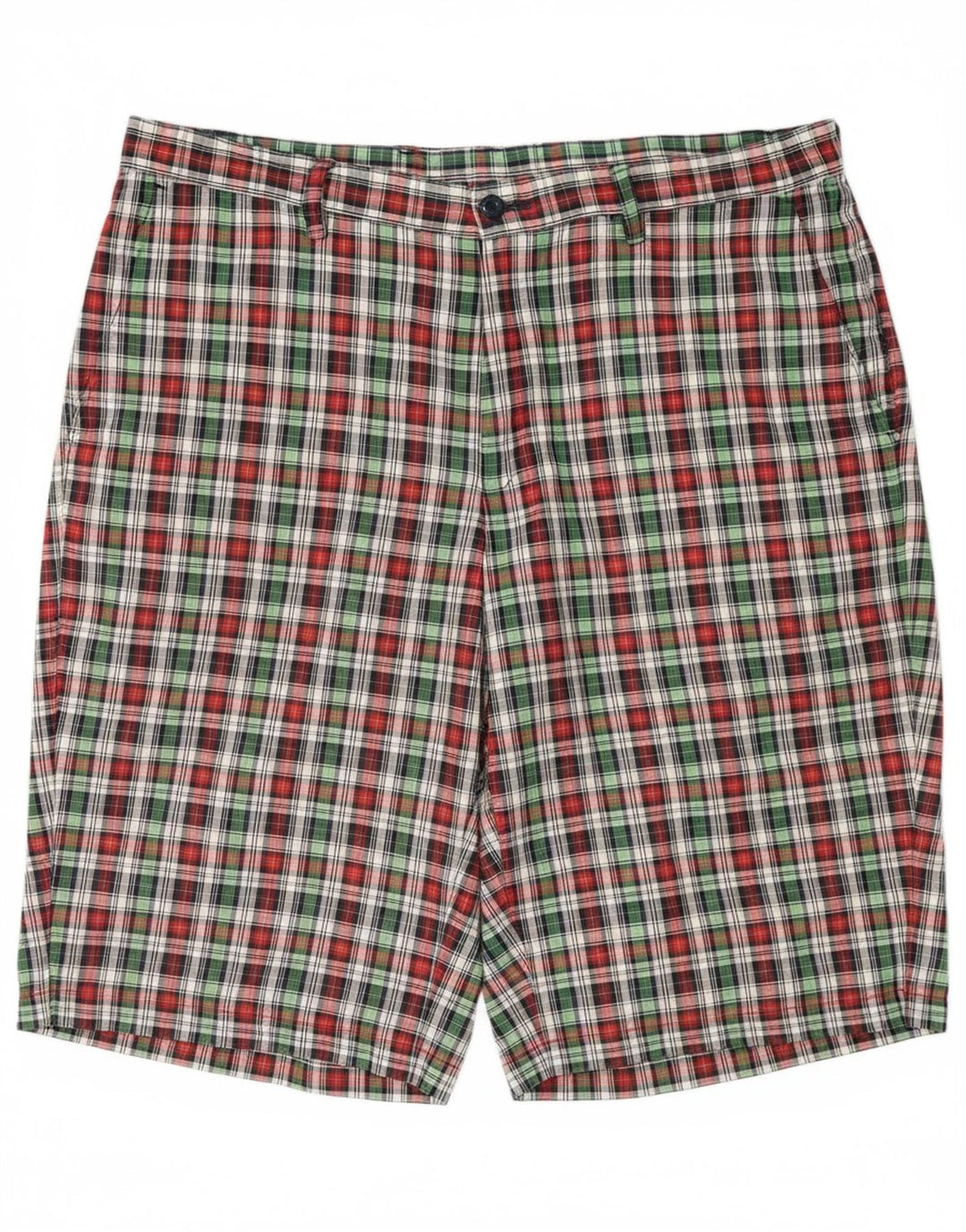 GANT Mens Chino Shorts W35 Large Multicoloured Plaid Cotton
