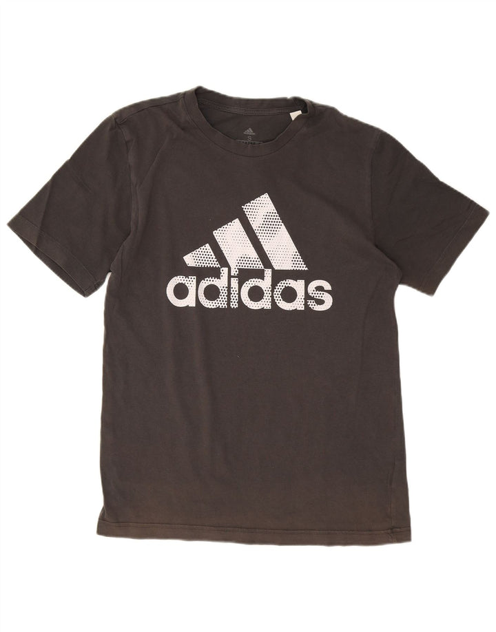 Мужская футболка Adidas с графическим рисунком, маленький серый хлопок