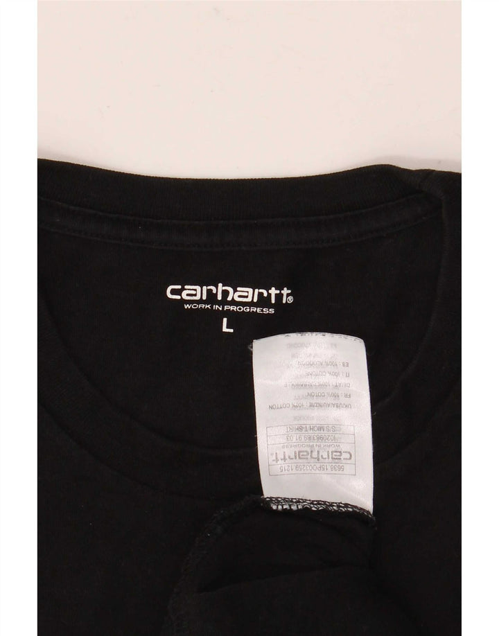 Мужская футболка с рисунком Carhartt, большой черный хлопок