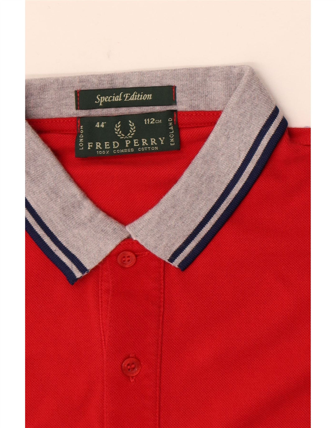 Мужская рубашка-поло для регби Fred Perry, хлопковая, среднего красного цвета