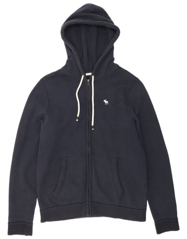Мужской свитер с капюшоном на молнии Abercrombie & Fitch 2XL, темно-синий, хлопок
