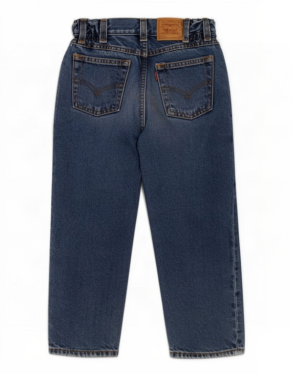 Зауженные джинсы Levi's для девочек 4–5 лет W20 L17, синий хлопок