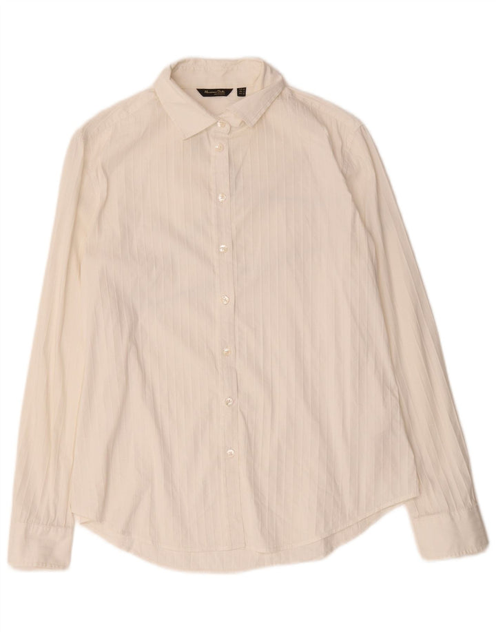 Женская рубашка Massimo Dutti EU 42, хлопок в большую белую полоску