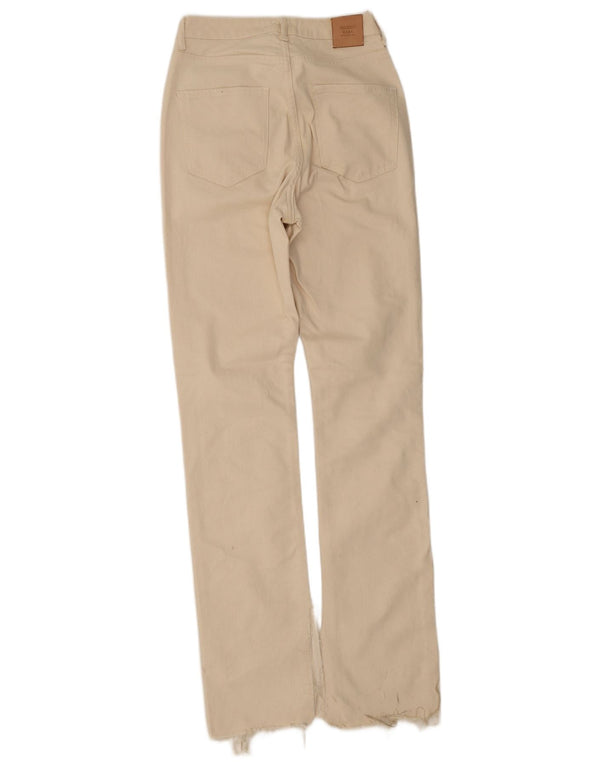 Женские прямые джинсы Zara EU 38, маленькие W28 L33, белый хлопок