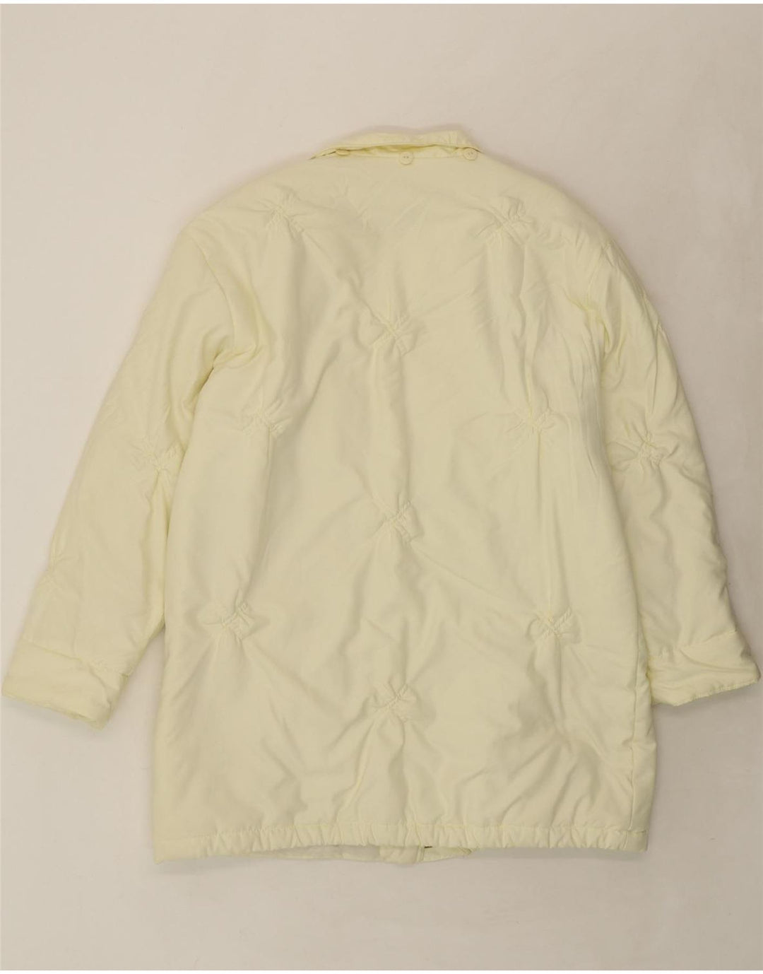 MADAME Womens Oversized Padded Coat UK 14 Large Yellow Polyester Vintage Madame and Second-Hand Madame from Messina Hembry 