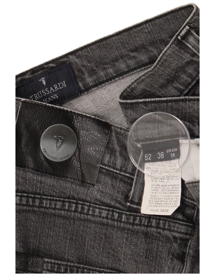 Мужские прямые джинсы TRUSSARDI W36 L29 серые, хлопок