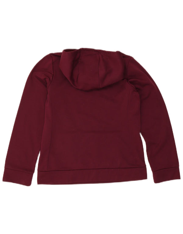 Джемпер с капюшоном Nike Dri Fit для девочек 13–14 лет, бордовый полиэстер, размер XL