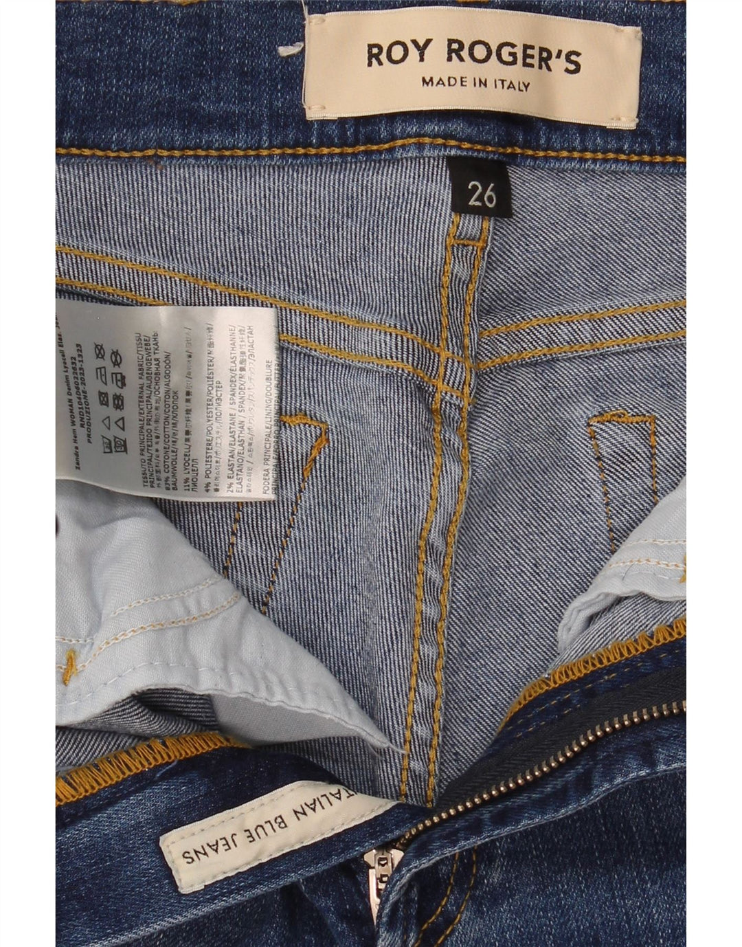 Женские джинсы Bootcut Roy Rogers W26 L27 синие, хлопок