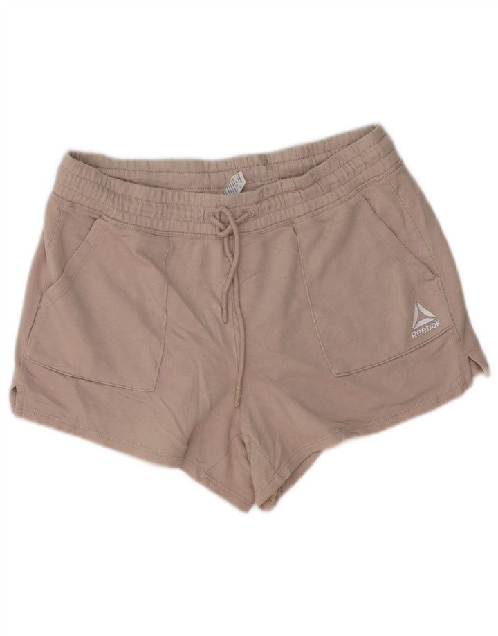 Женские спортивные шорты Reebok UK 14, хлопковые, средние, бежевые