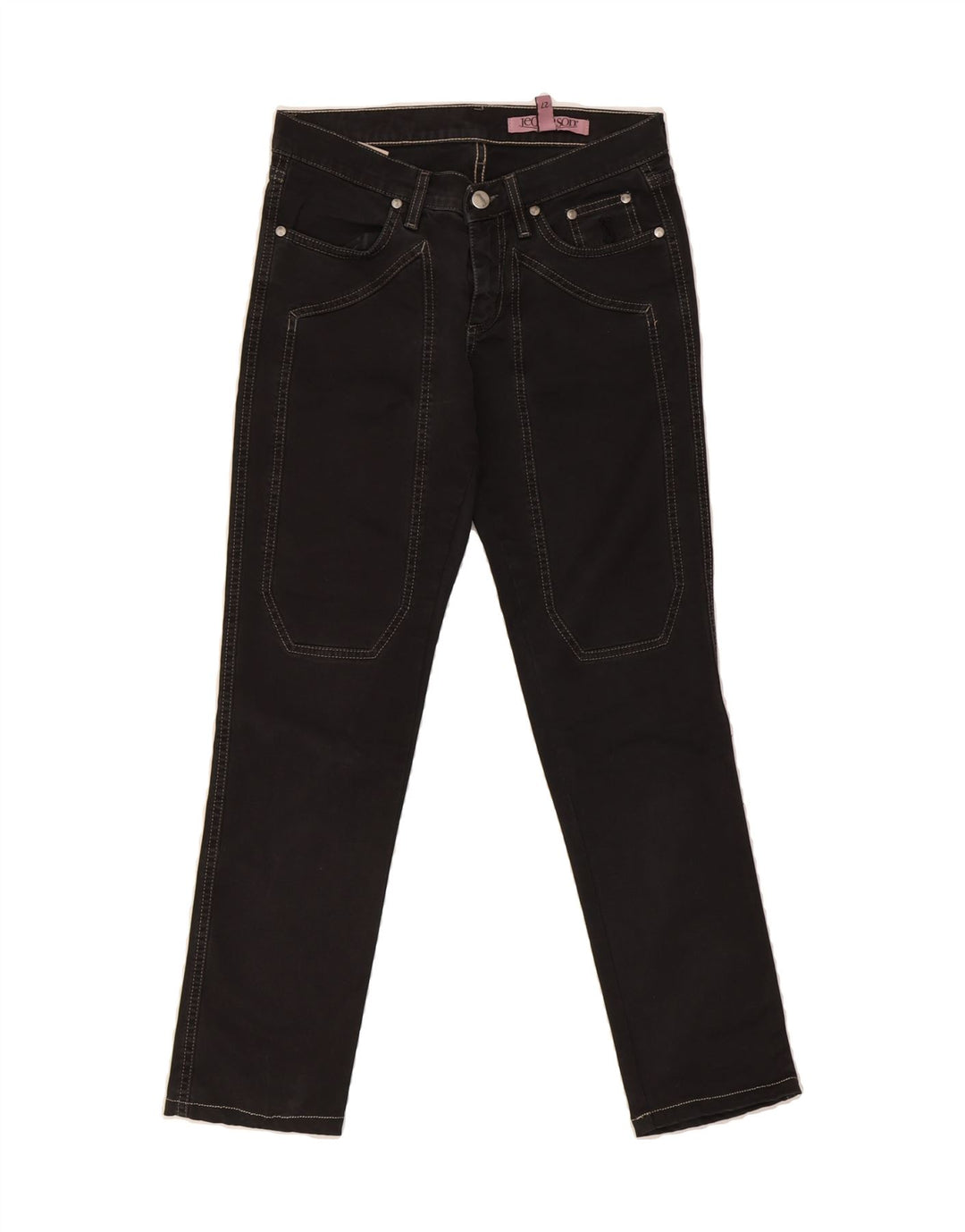 JECKERSON Womens Slim Jeans W27 L27 Black Cotton Vintage Jeckerson and Second-Hand Jeckerson from Messina Hembry 